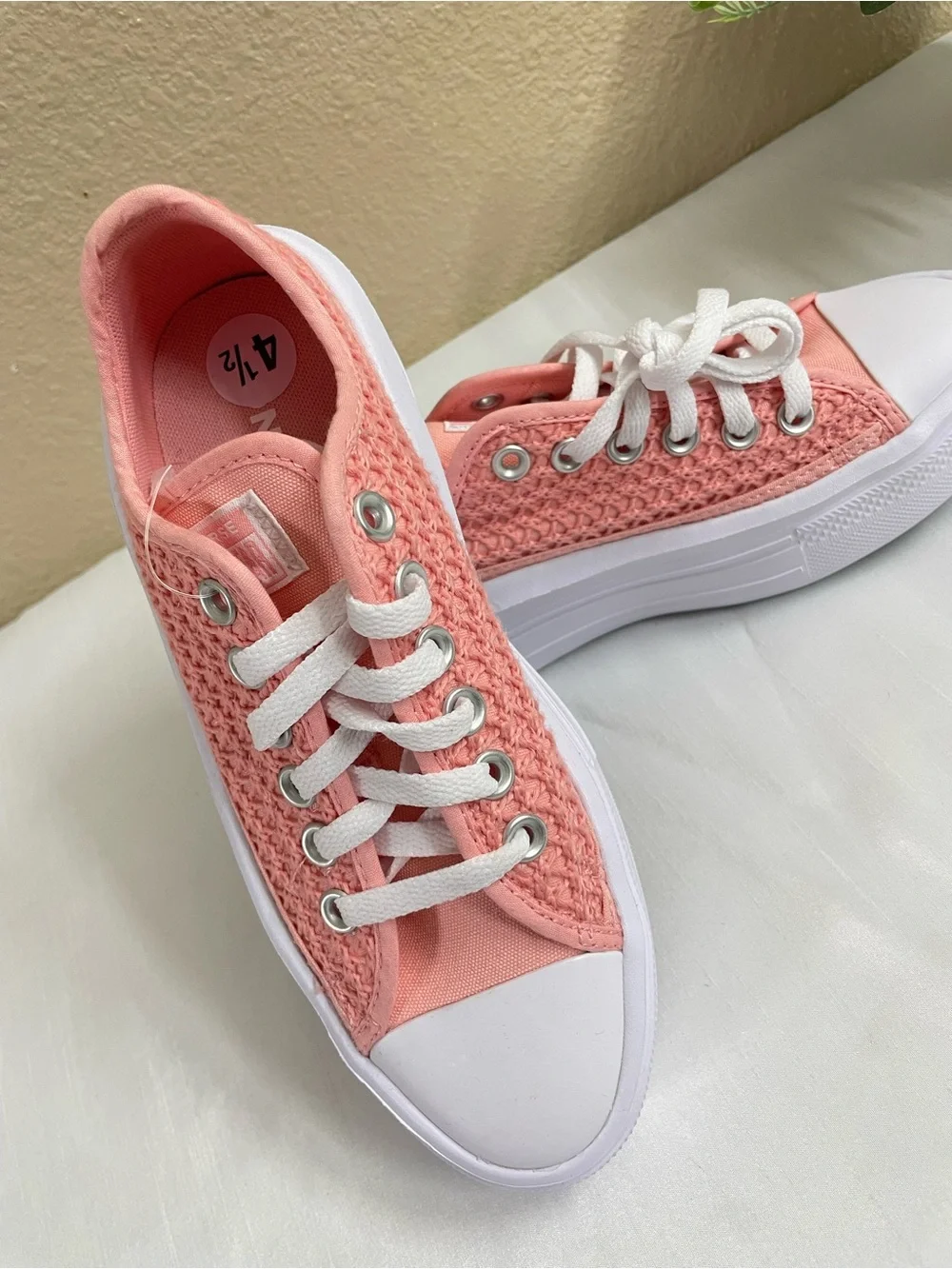 Converse Kids Chuck Taylor Move Platform Pink/phase Crochet Size  US 4.5